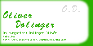 oliver dolinger business card